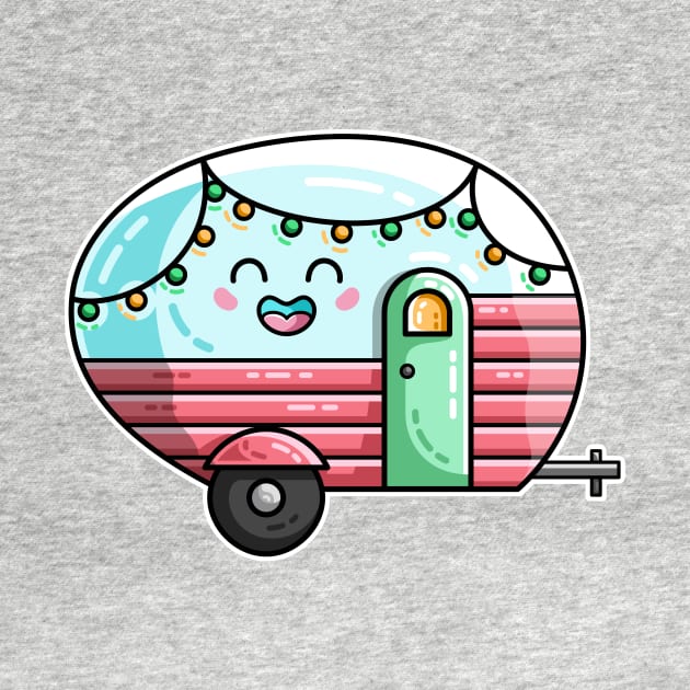 Kawaii Cute Vintage Caravan by freeves